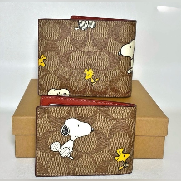 NEW! RARE Coach Peanuts 3 In 1 Wallet With Snoopy Woodstock Purses Designer - Picture 3 of 8